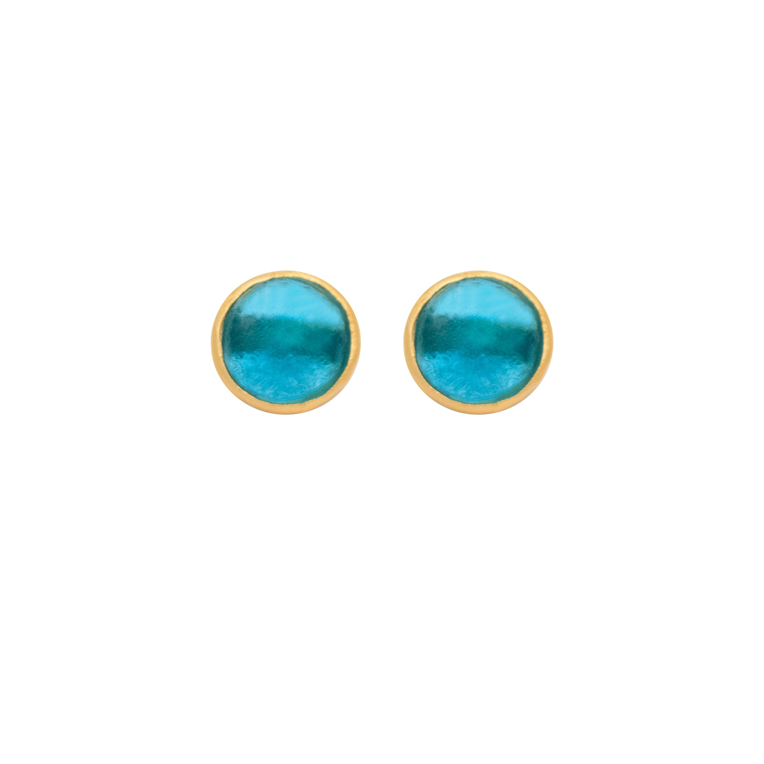 Bubble Post Earrings - Turquoise