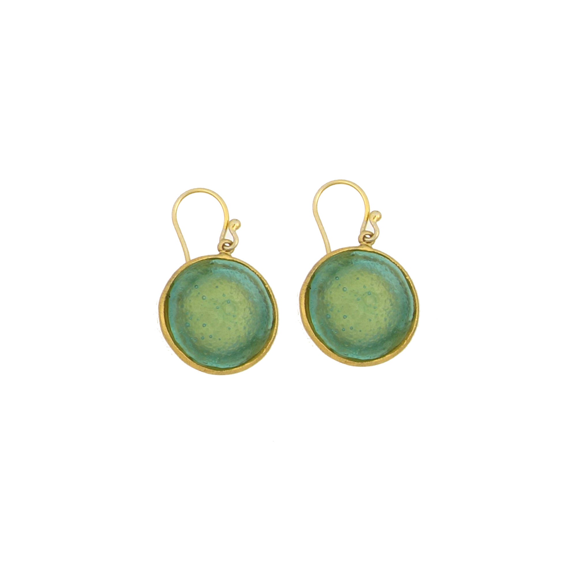 Sea Urchin Wire Earrings - Teal