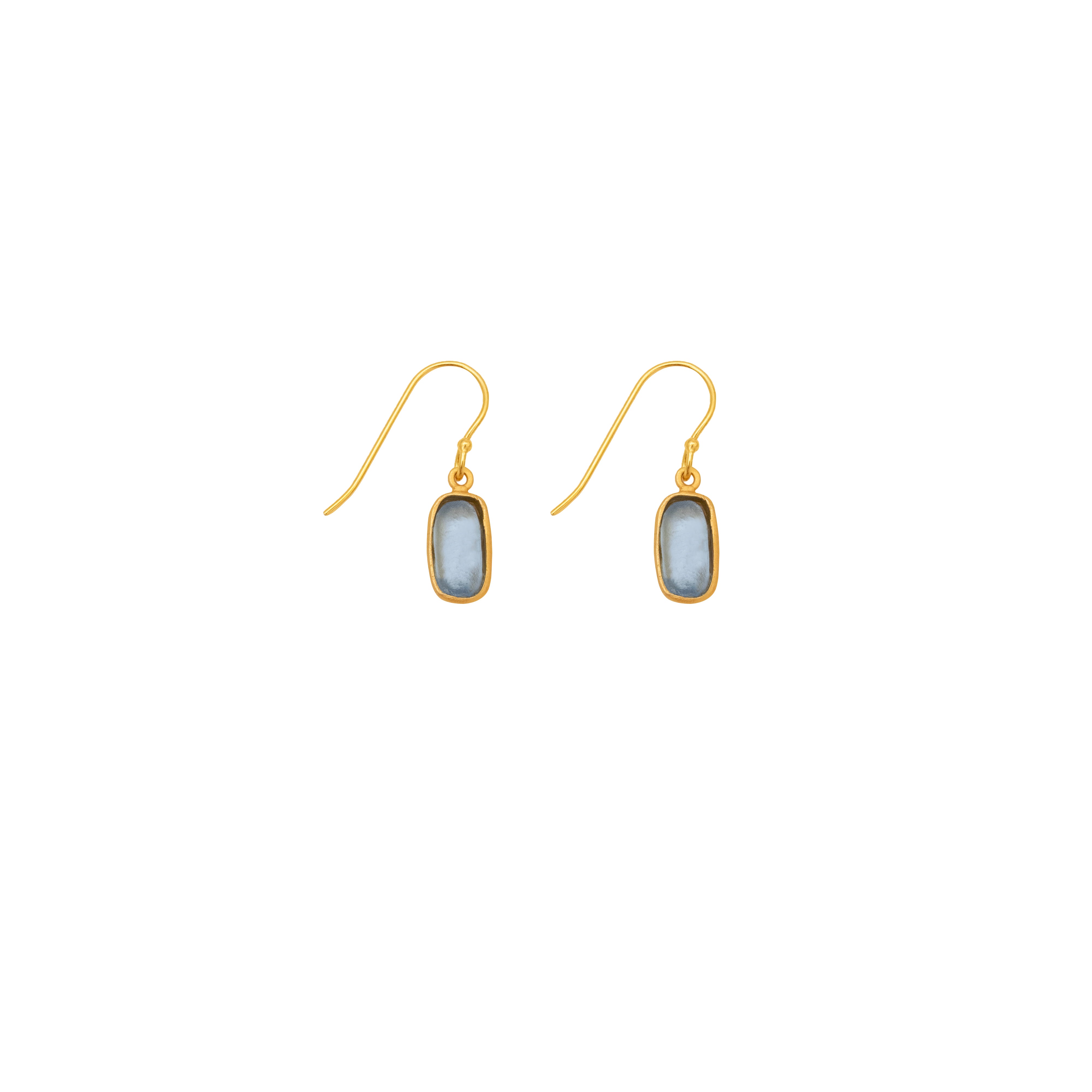 Geo Bubble Wire Earrings - Light Blue