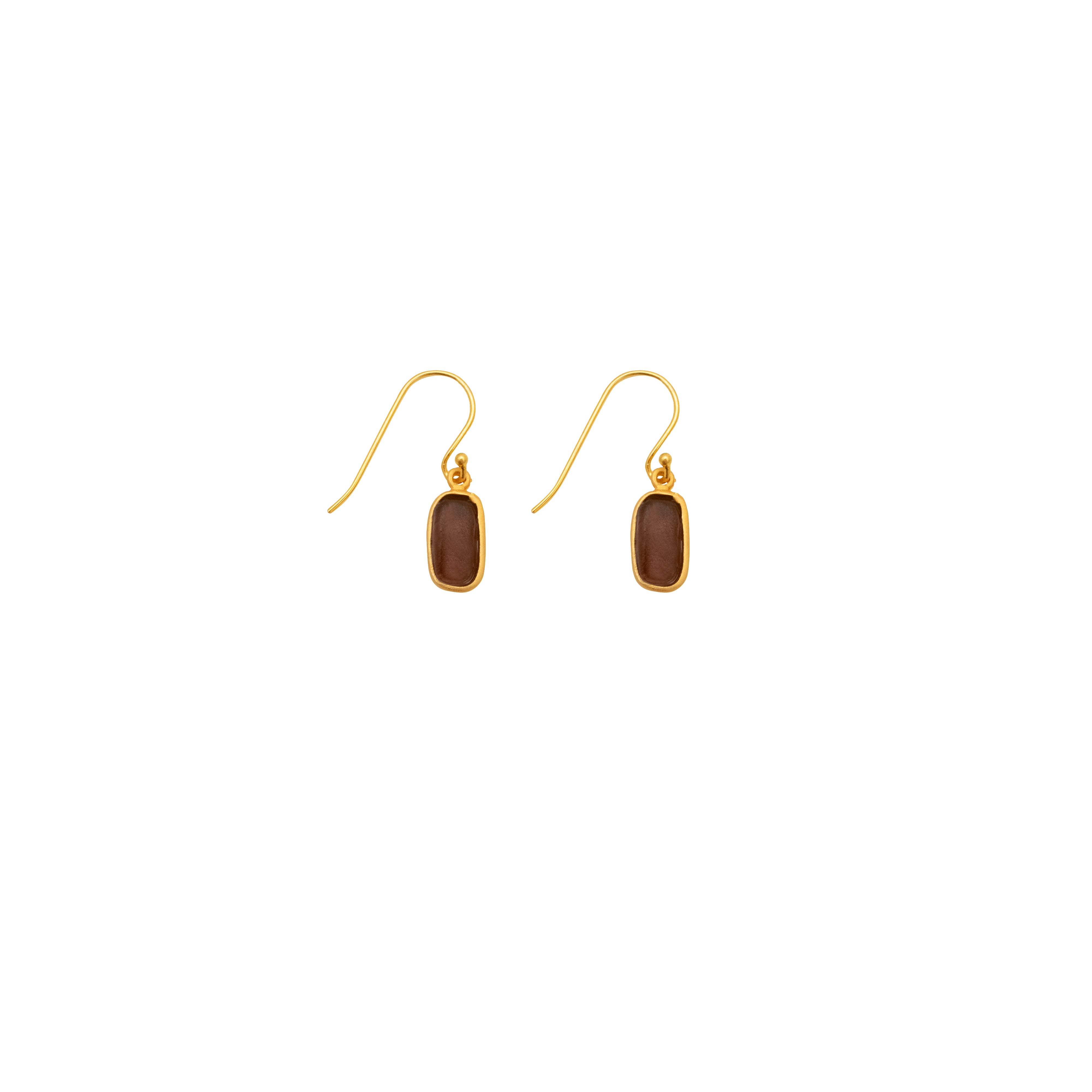 Geo Bubble Wire Earrings - Dark Purple