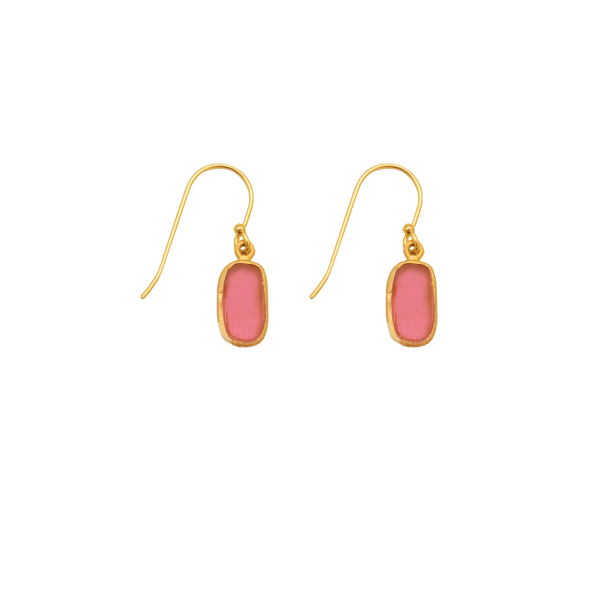 Geo Bubble Wire Earrings - Pink