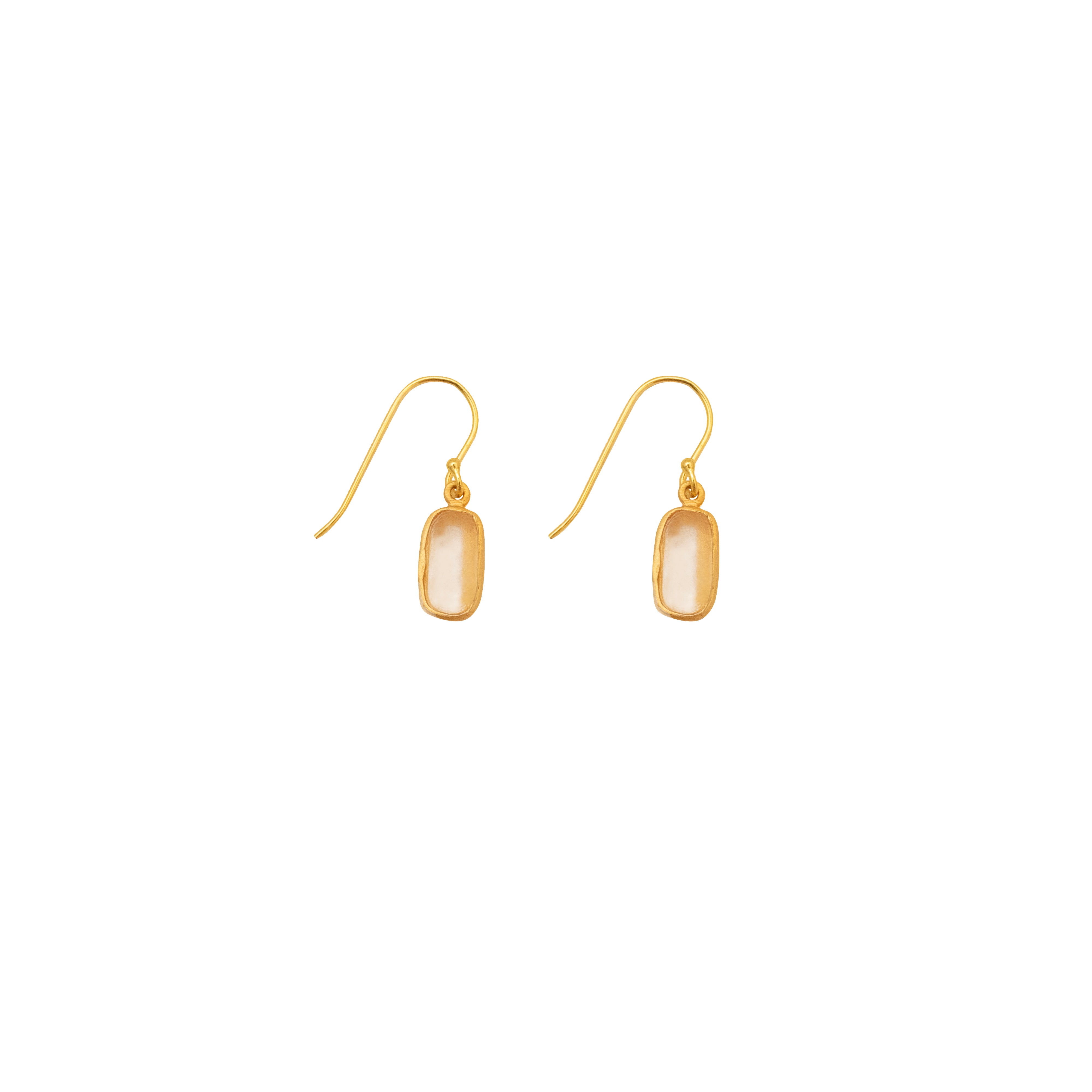 Geo Bubble Wire Earrings - Frosted Clear