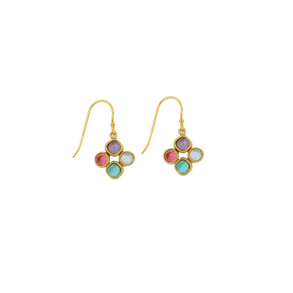 Diamond Drop Wire Earrings