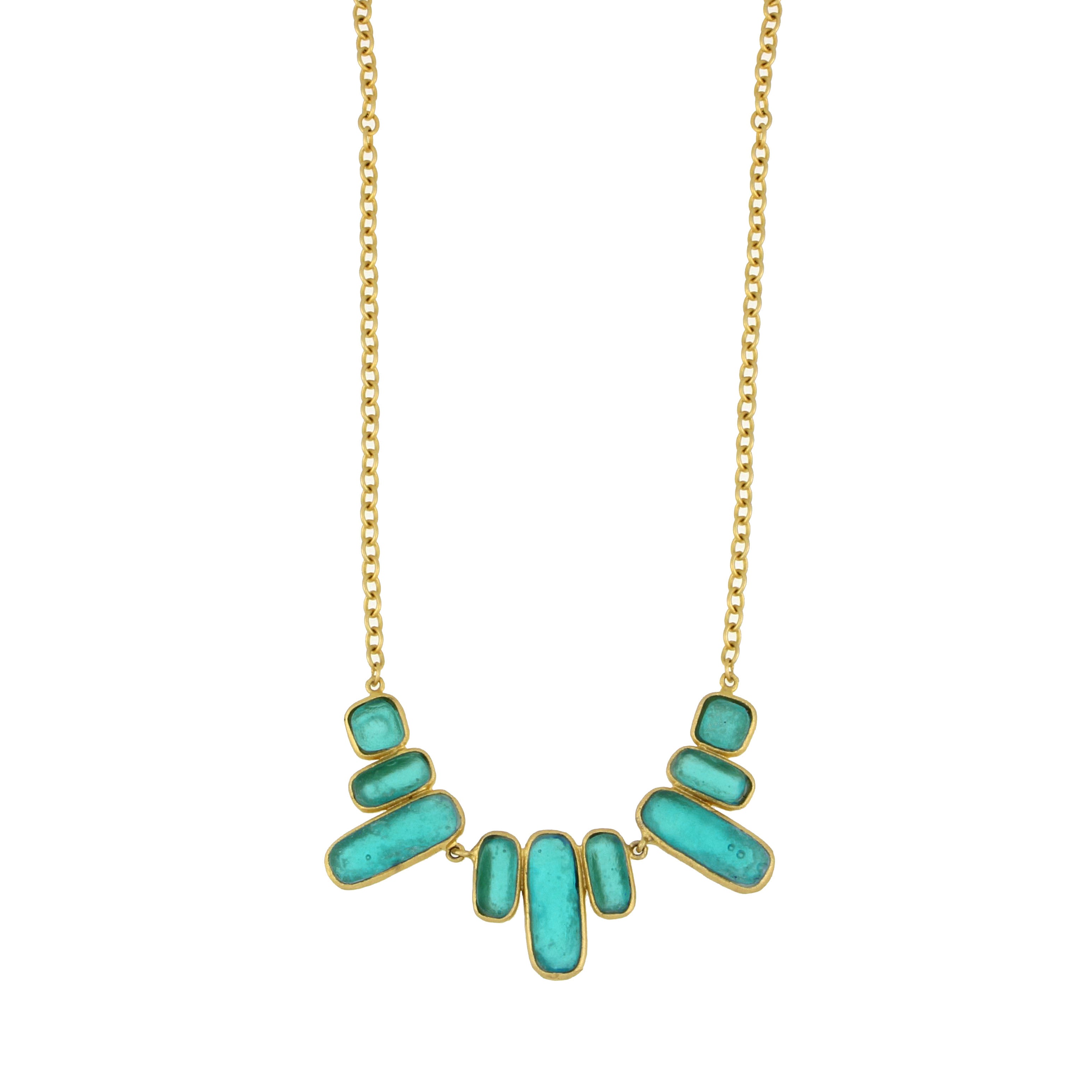 Geo Bubble Necklace - Teal