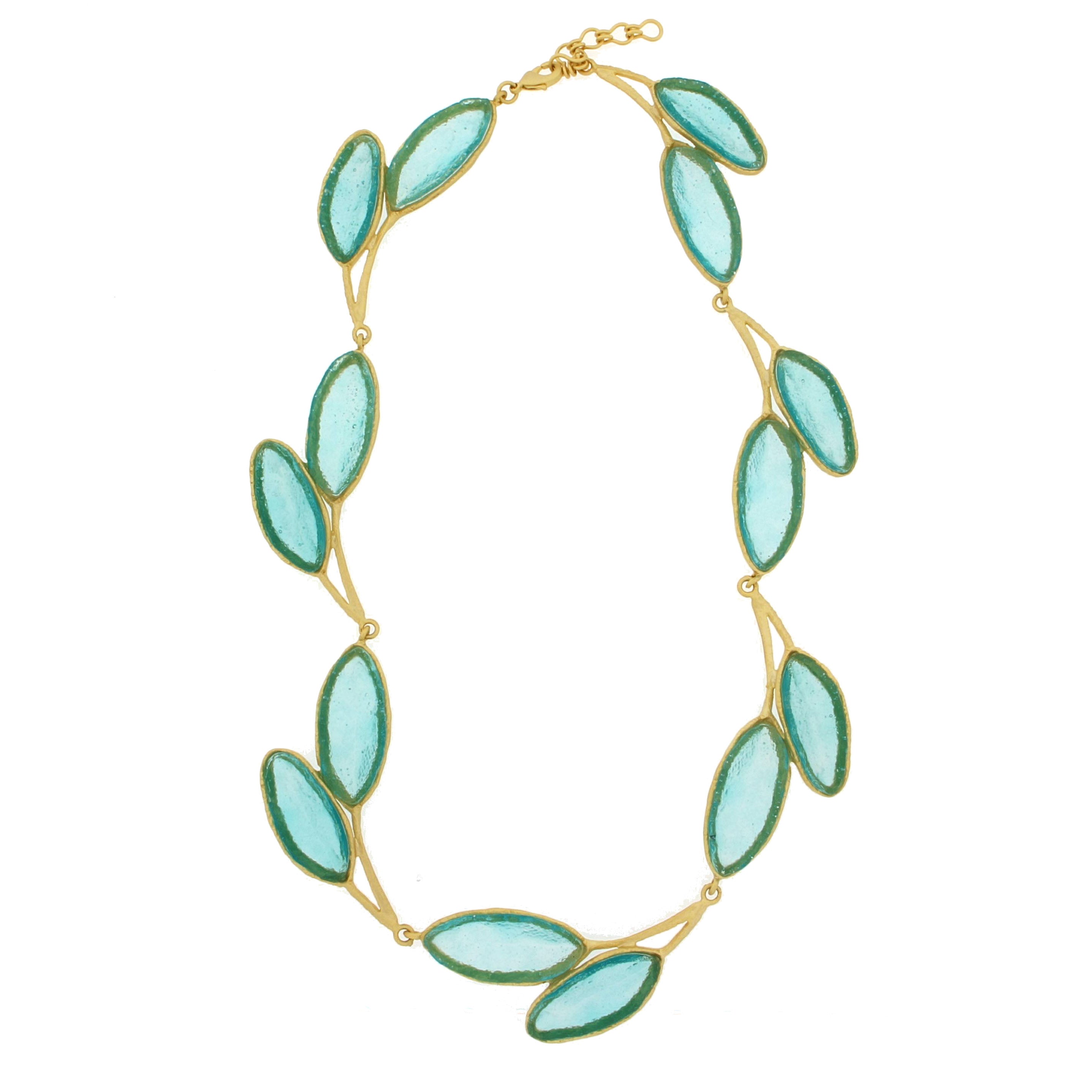 Sage 16" Adj Statement Necklace - Teal