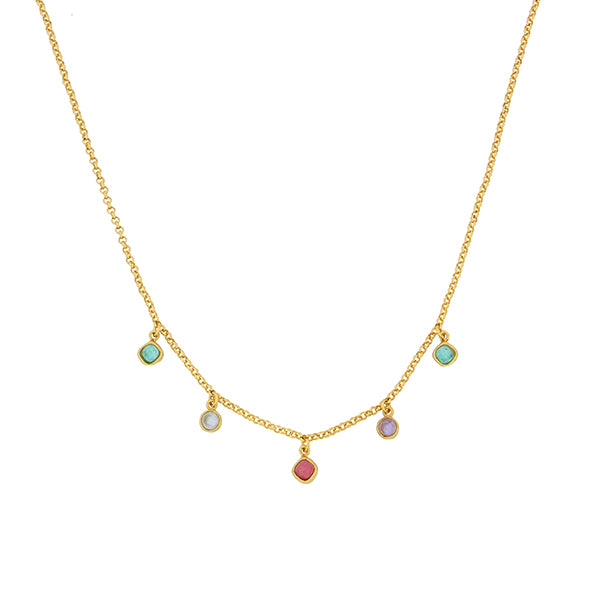 Diamond Drop 16" Adj. Dainty Necklace