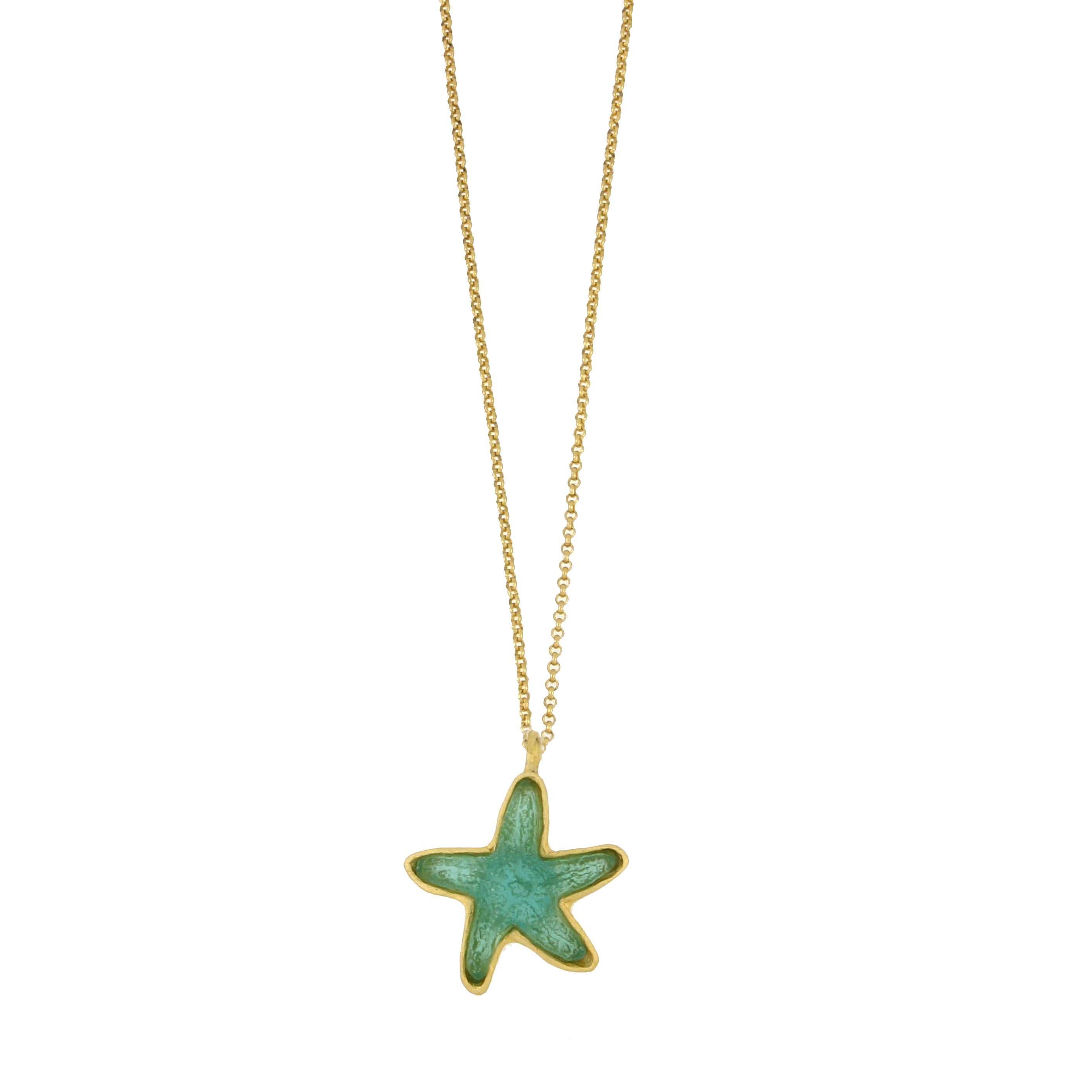 Under the Sea 16" Adj. Starfish Pendant - Teal