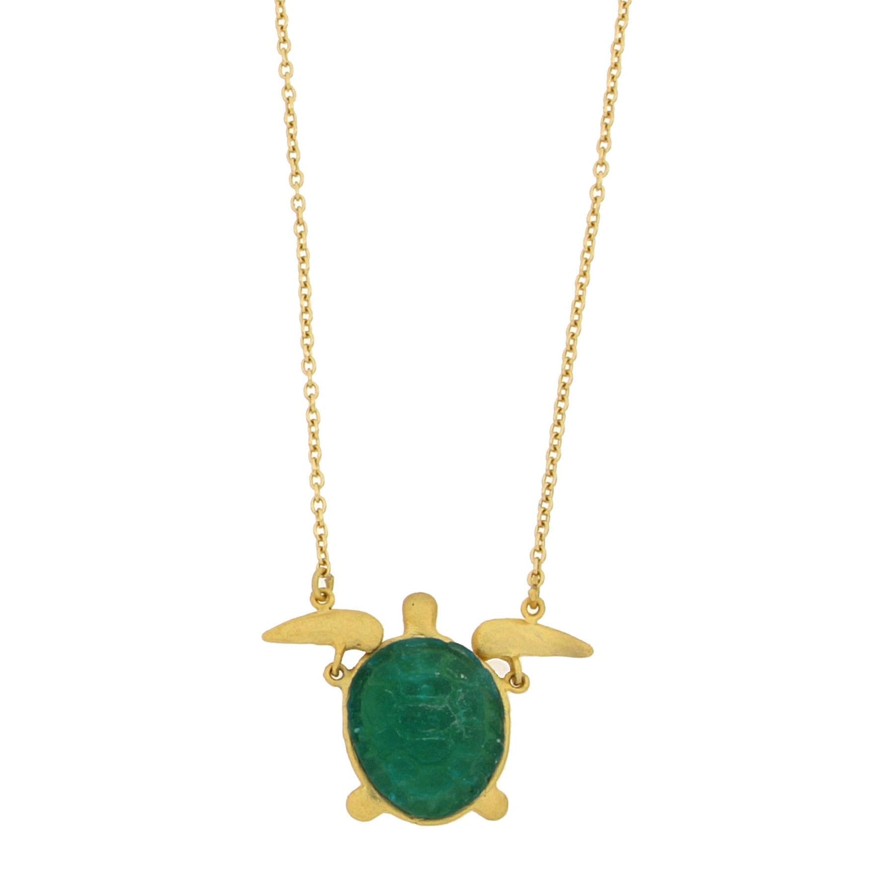 Under the Sea 16" Adj. Sea Turtle Pendant - Teal