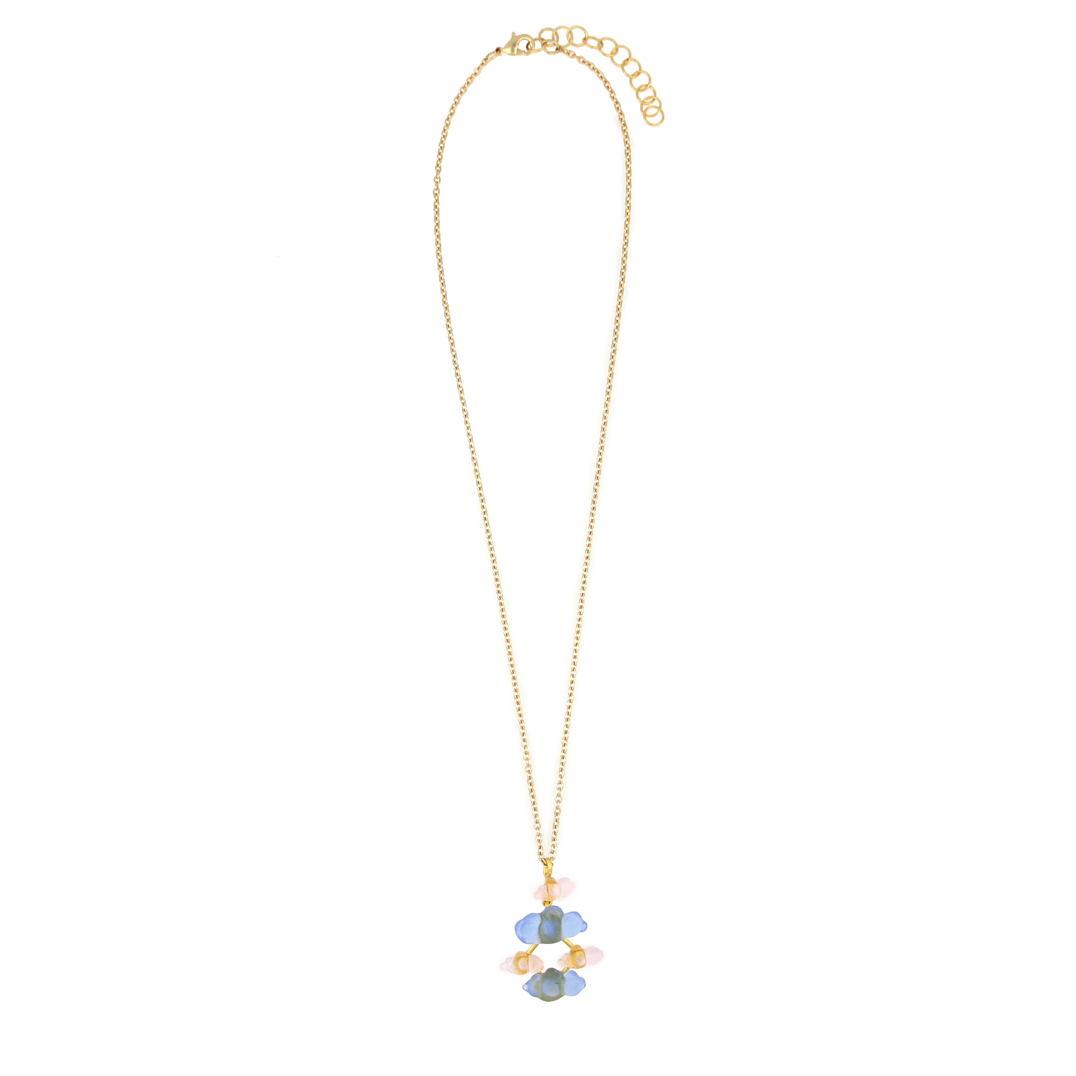 Cloud 16" Adj. Pendant - Light Blue and Light Pink