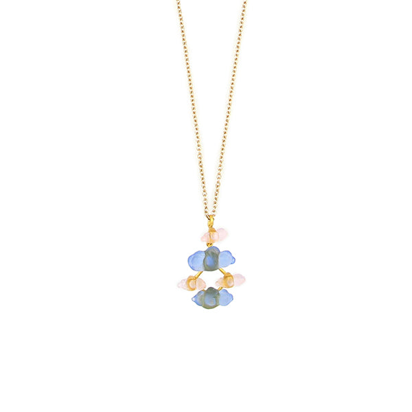 Cloud 16" Adj. Pendant - Light Blue and Light Pink