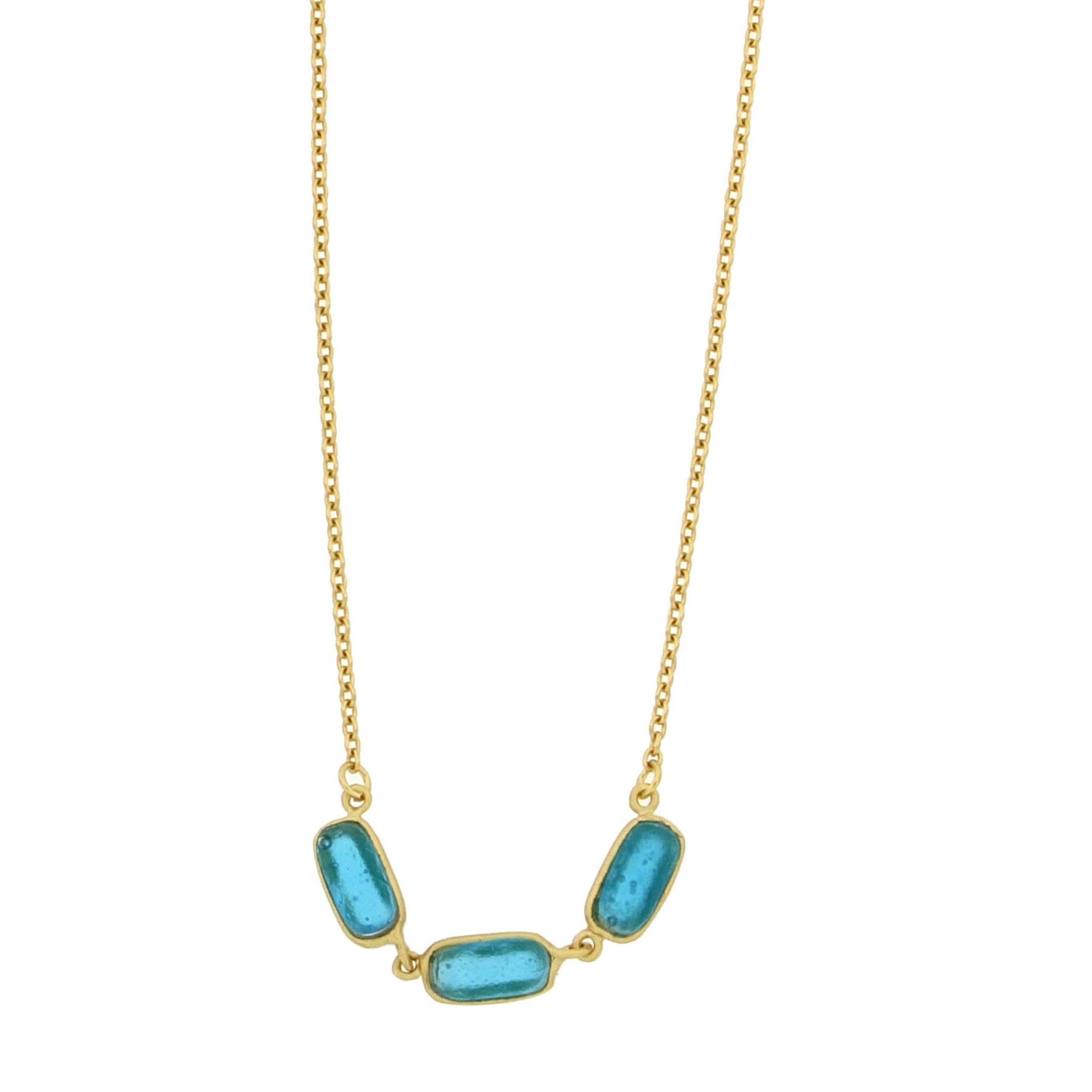 Geo Bubble Dainty Necklace - Turquoise