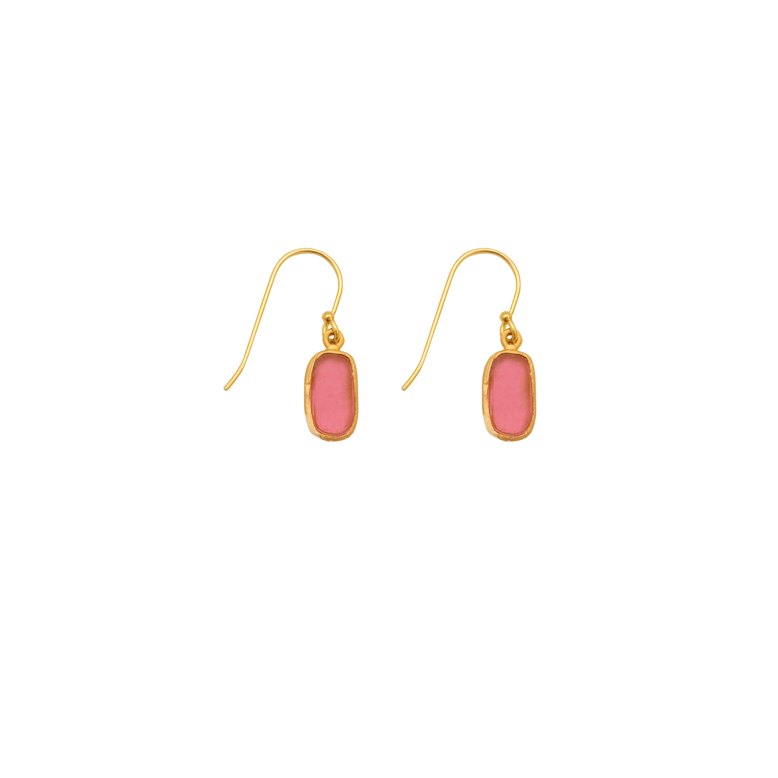 Geo Bubble Wire Earrings - Pink