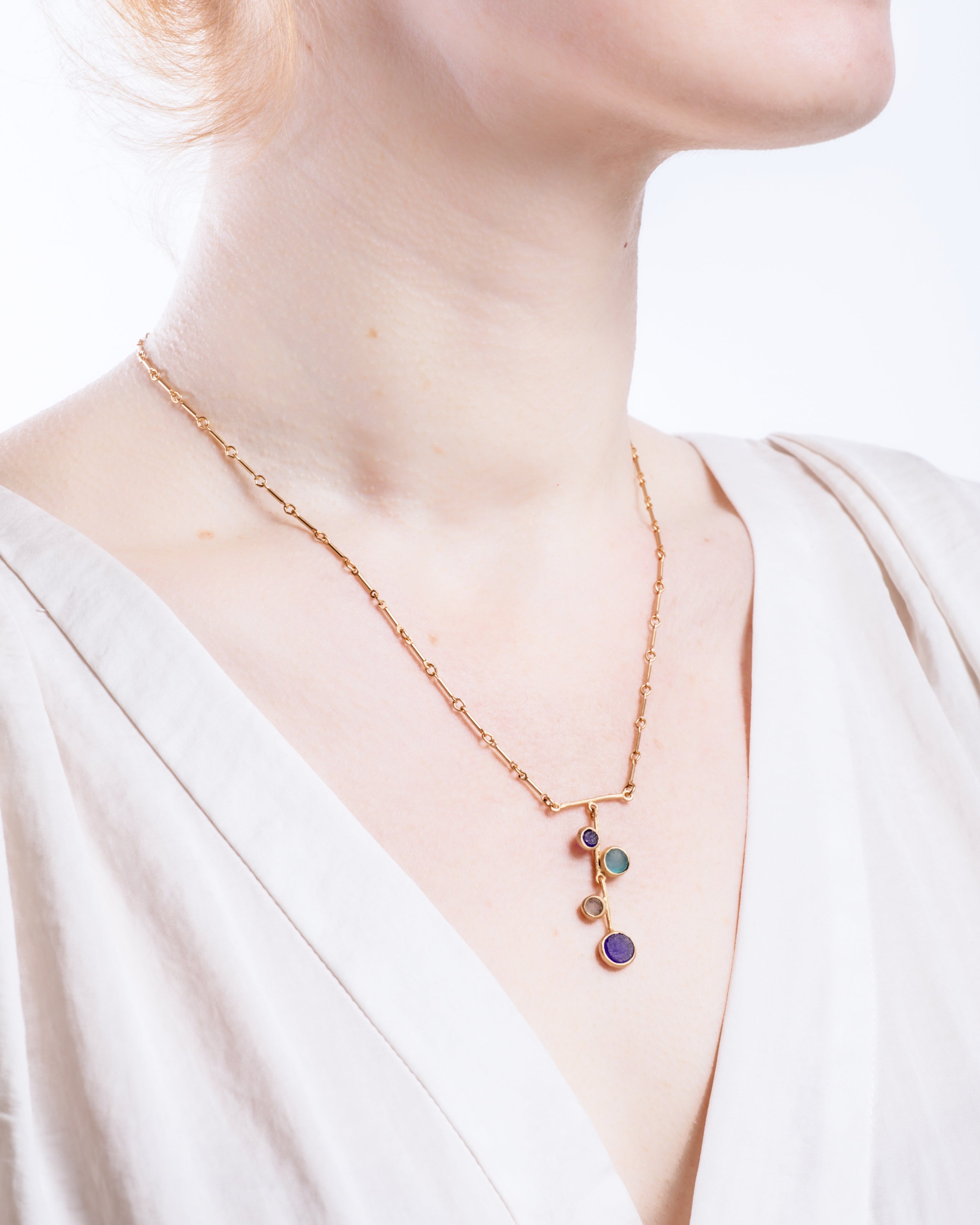 Raindrop Drop Bar Pendant