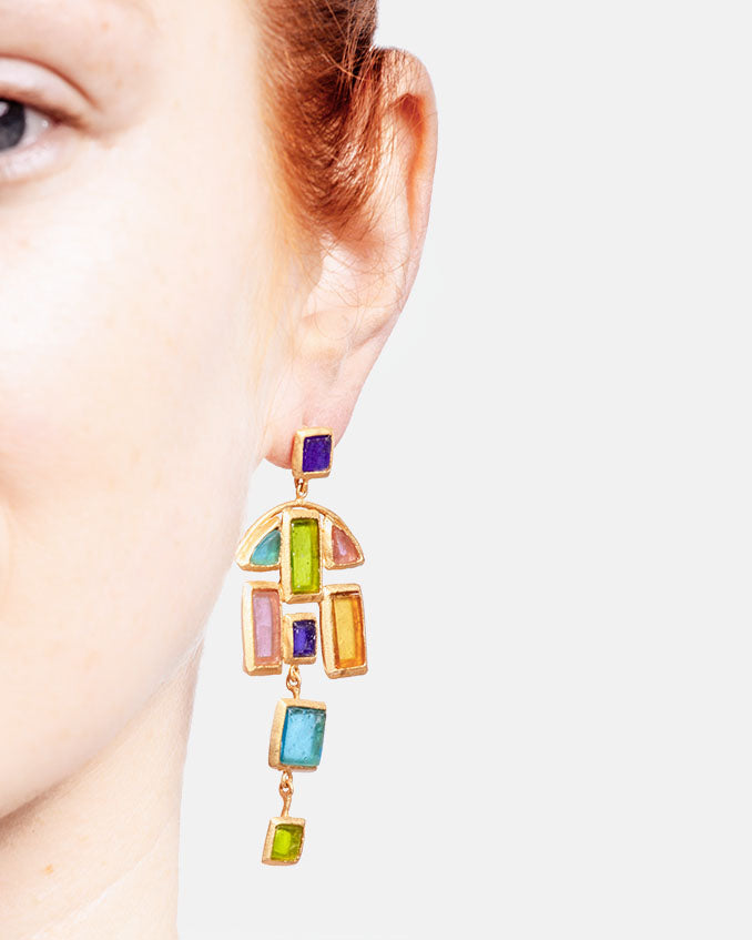 Mosaic Statement Post Earrings