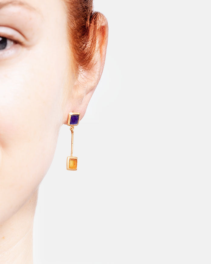 Mosaic Dainty Post Earrings