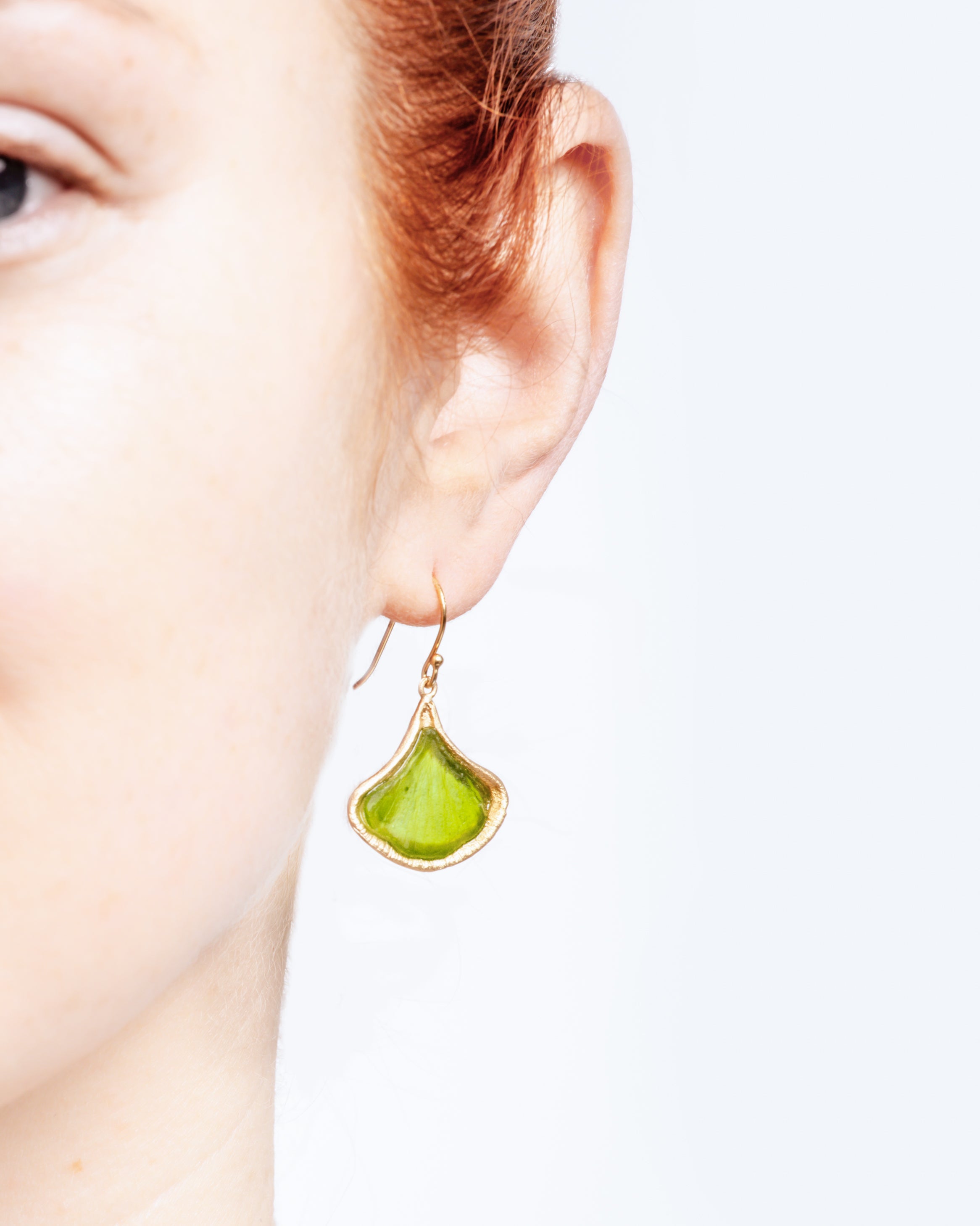 Ginkgo Leaf Wire Earrings