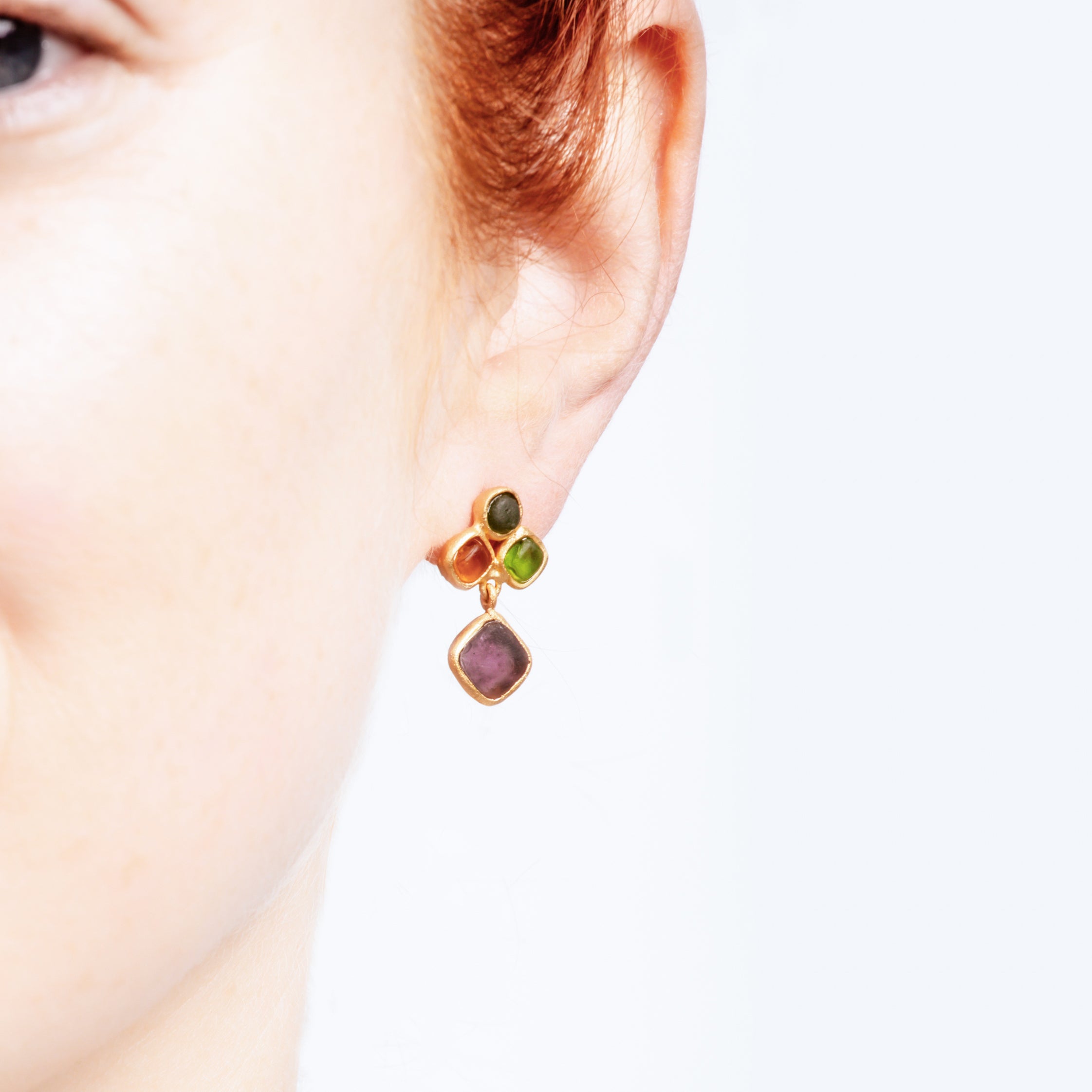Droplets Dangle Post Earrings