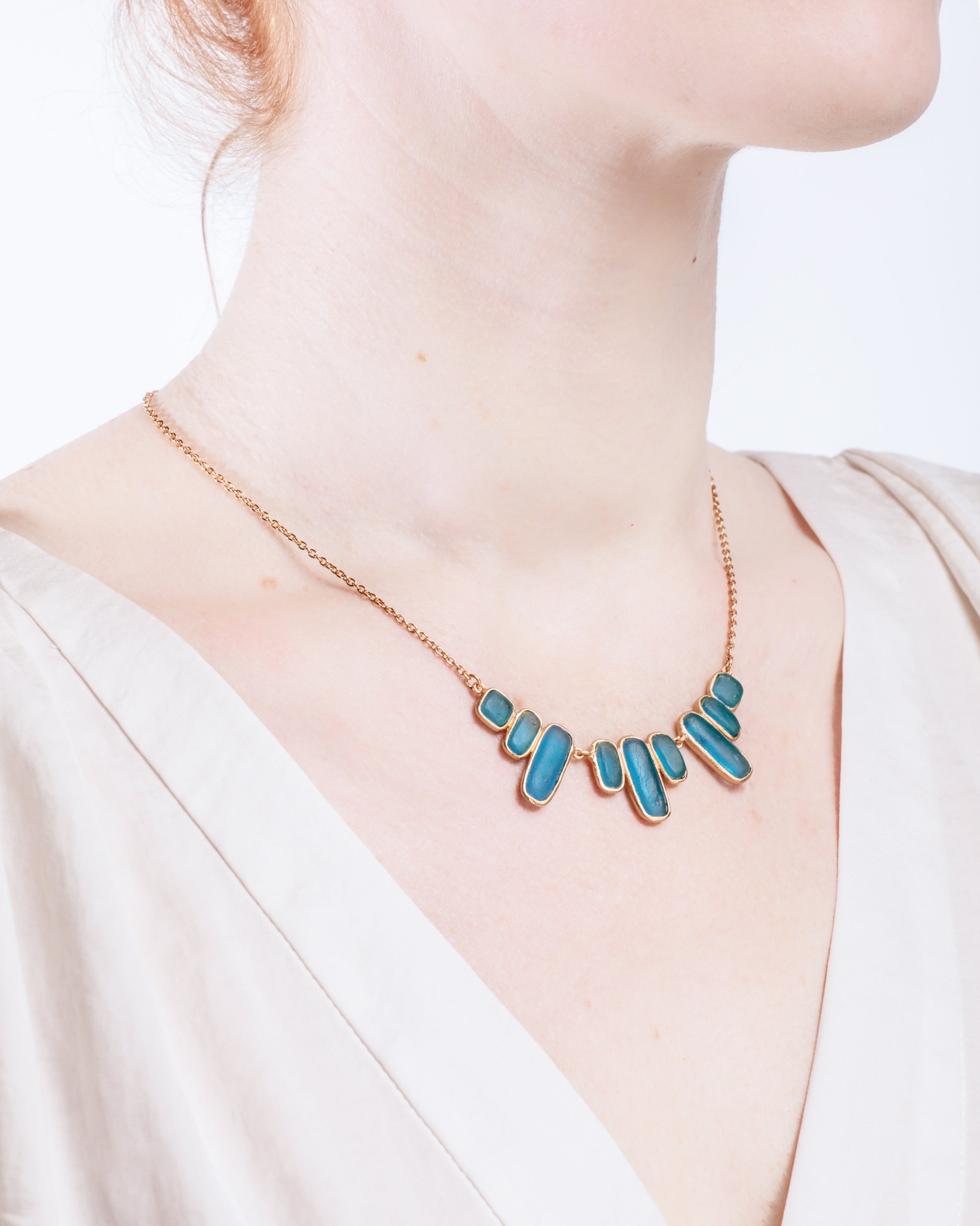 Geo Bubble Necklace - Turquoise