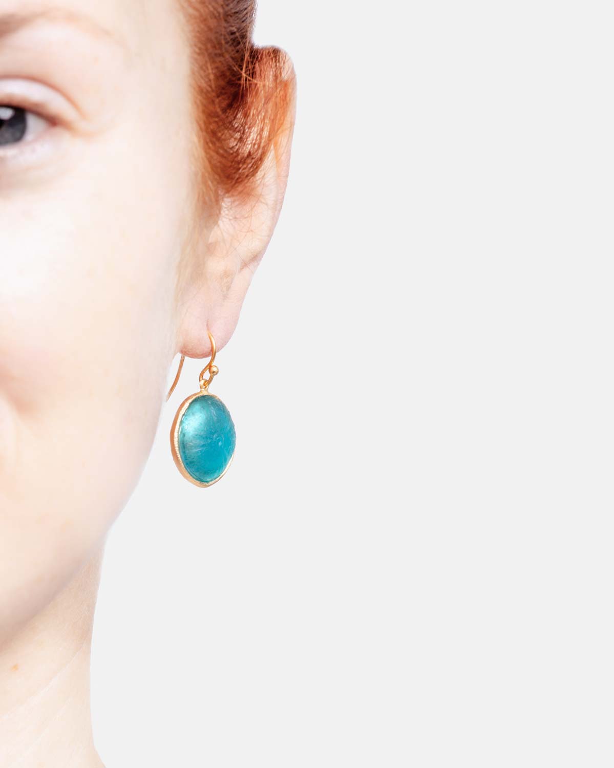 Sea Urchin Wire Earrings - Teal