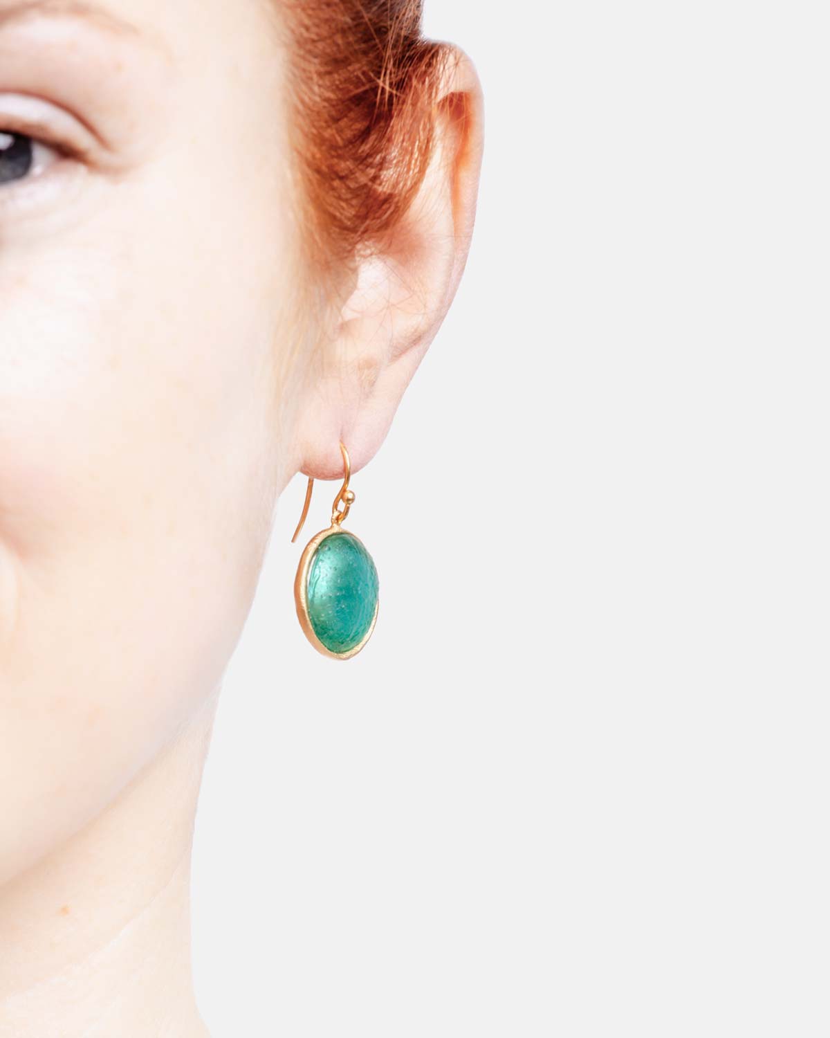 Sea Urchin Wire Earrings - Turquoise