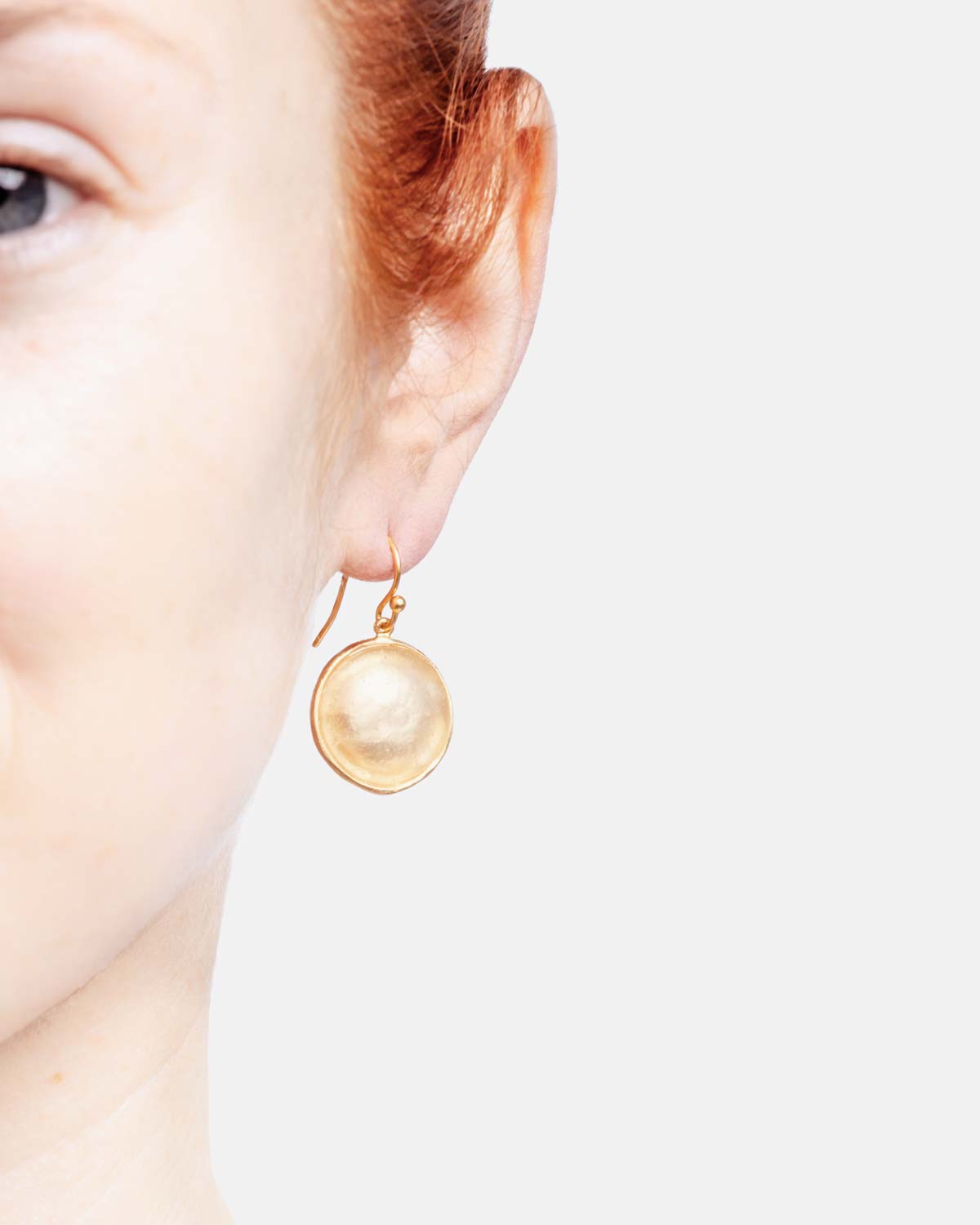 Sea Urchin Wire Earrings - Frosted Clear