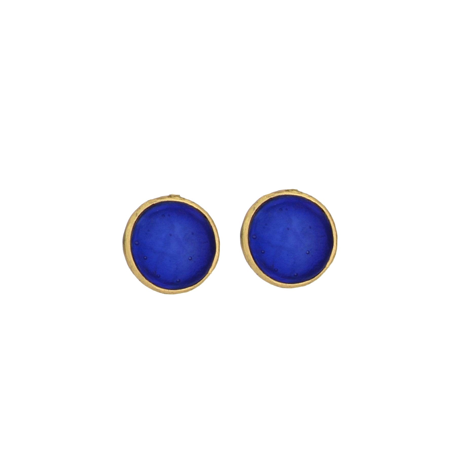Bubble Post Earrings - Cobalt