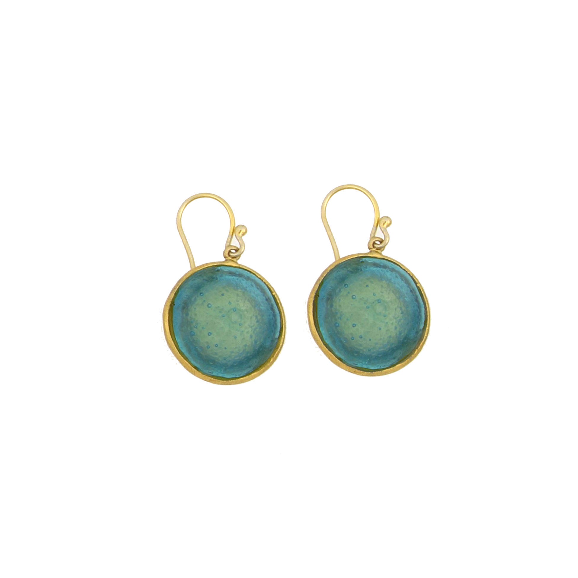 Sea Urchin Wire Earrings - Turquoise