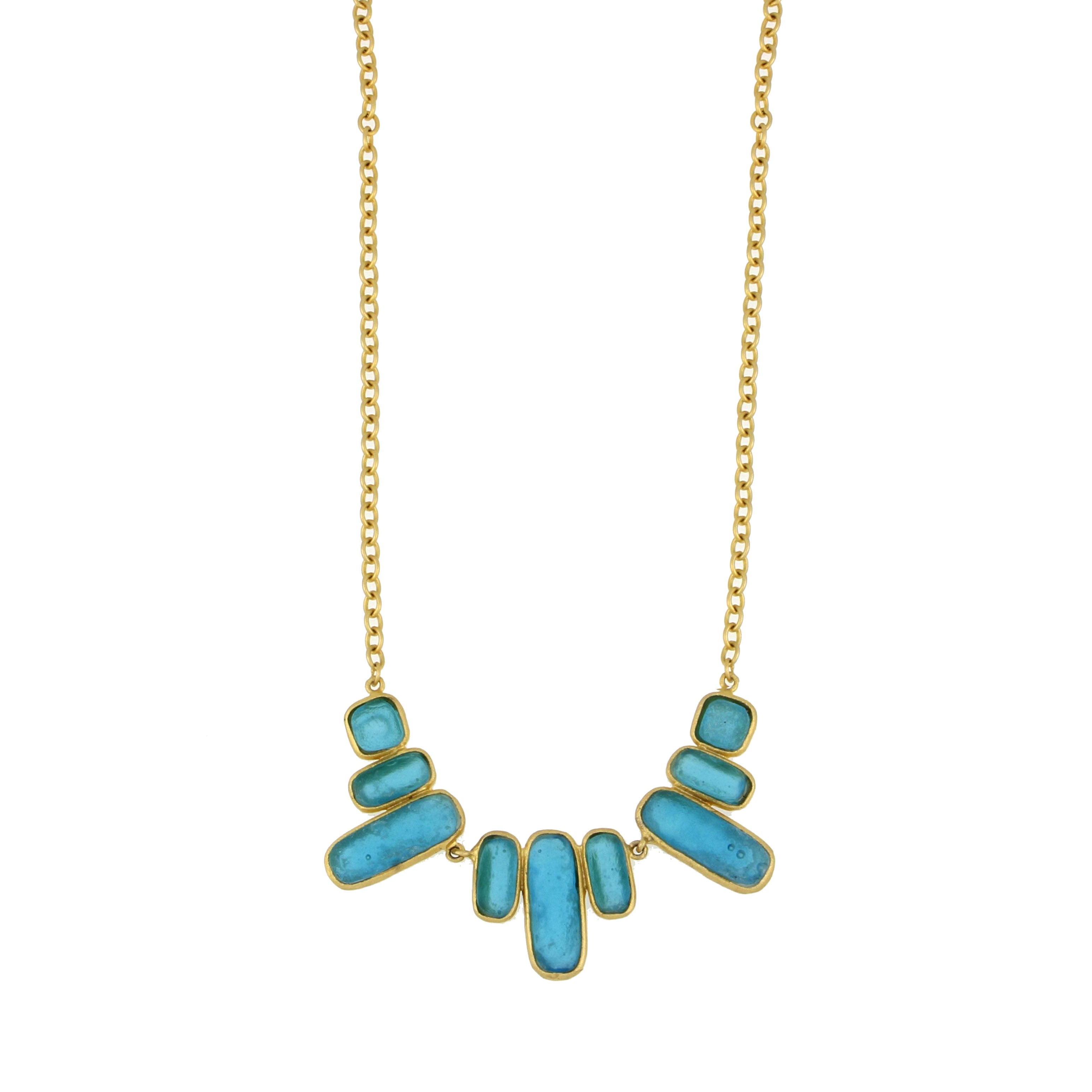 Geo Bubble Necklace - Turquoise