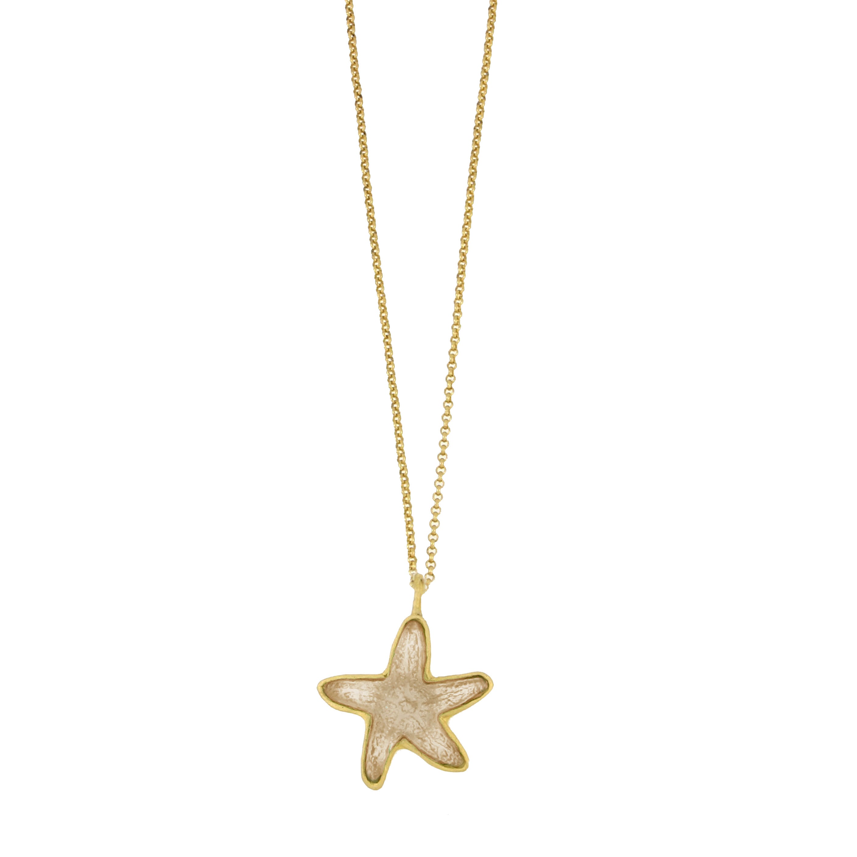 Under the Sea 16" Adj. Starfish Pendant - Frosted Clear