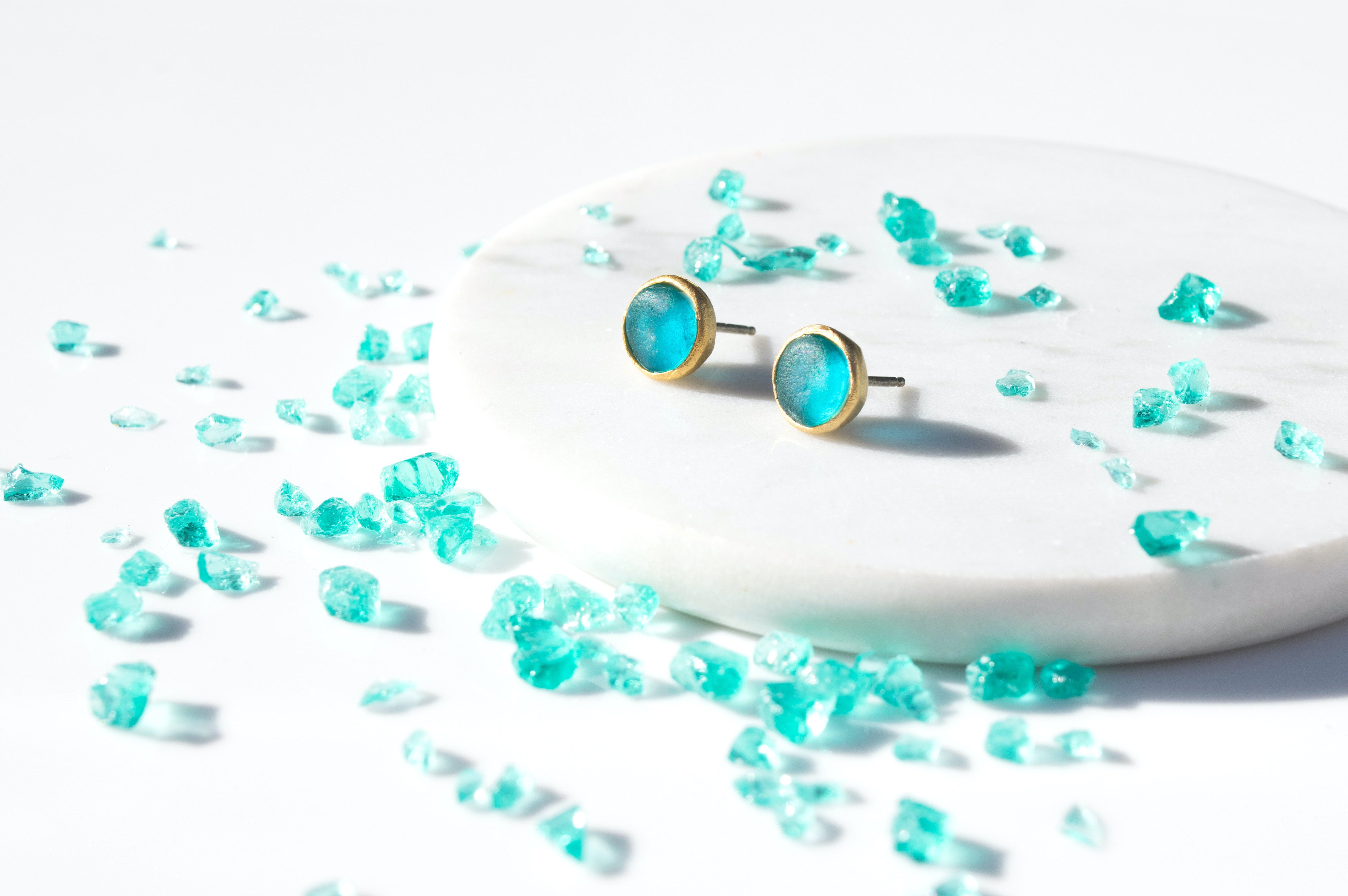 Bubble Post Earrings -Turquoise